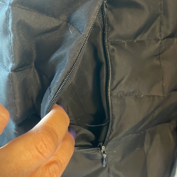 CALVIN KLEIN women’s puffy DUCK DOWN midi COAT hooded 2 way zipper black XS - Picture 5 of 16